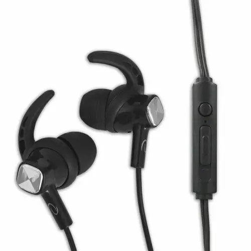 Casti Alergare cu microfon Esperanza EH200K control volum, Negru