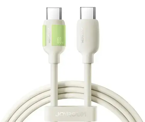 Cablu Date si Incarcare USB-C - USB-C Joyroom S-A53, 60W, 1.2m, Bej