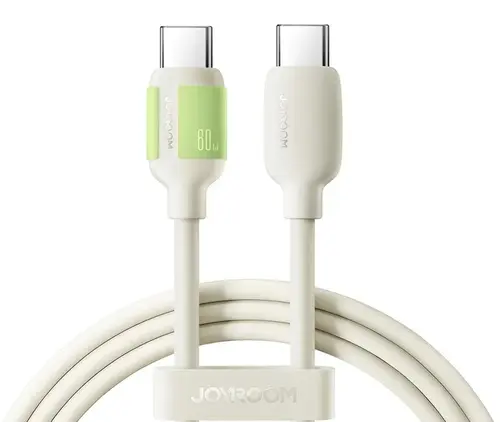 Cablu Date si Incarcare USB-C - USB-C Joyroom S-A53, 60W, 1.2m, Bej