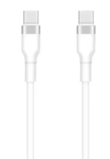Cablu Date si Incarcare USB-C - USB-C Setty, 60W, 1m, Alb