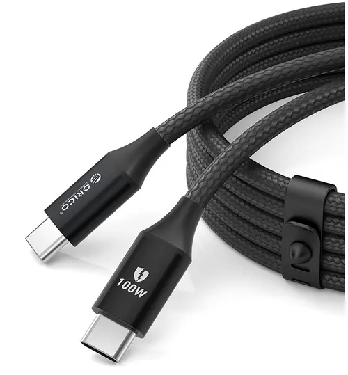 Cablu Date si Incarcare USB-C - USB-C Orico CDX, 100W, 1m, Negru