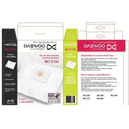 Set 5 saci de praf Daewoo RC-Y101 + microfiltru