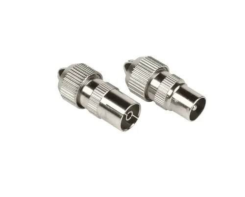 Conectori antena Coaxial Stecker - Priza HAMA 205211, metal, 2 bucati
