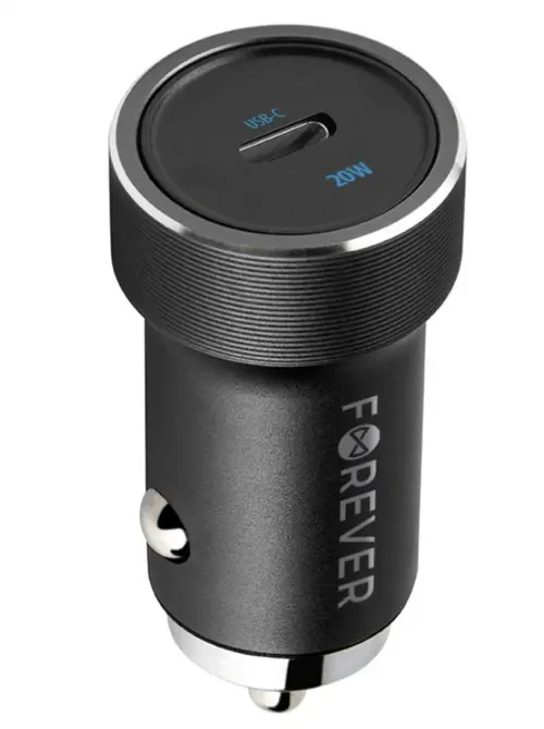 Incarcator Auto Forever CC-06, 20W, 3A, 1 x USB-C, Negru