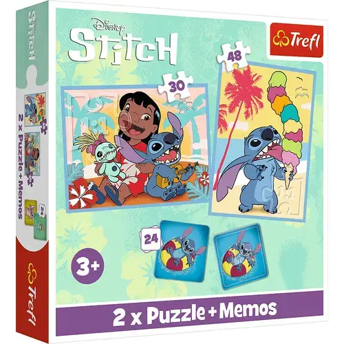 Puzzle Trefl 2 in 1 Memo  Disney Stitch Lilo
