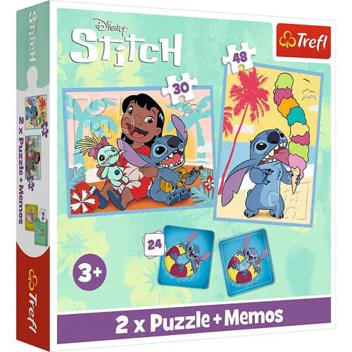 Puzzle Trefl 2 in 1 Memo  Disney Stitch Lilo