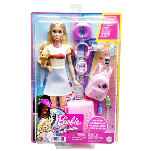 Papusa Barbie, In vacanta, cu 10 accesorii