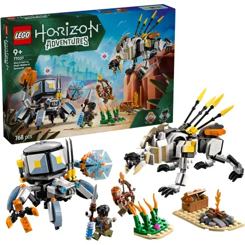 LEGO® Horizon Adventures™ - Aloy si Varl vs. Shell-Walker si Sawtooth 77037, 768 piese