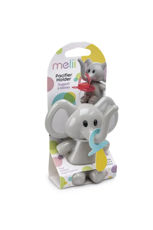 Suport suzeta Melii Elephant, PVC, Albastru