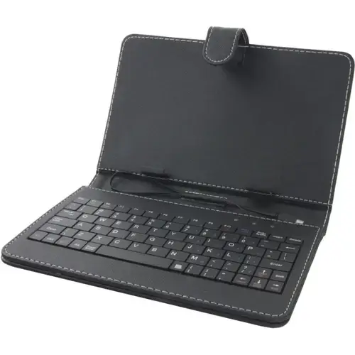 Husa cu tastatura, Esperanza,universala pentru tableta de 7inch, conexiune MicroUSB, Neagra