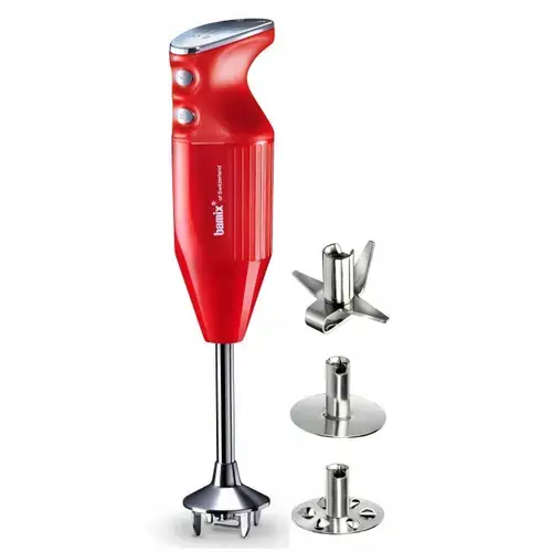 Mixer vertical Bamix Prime 250W, 2 Viteze, Motor profesional, 3 Lame, Rosu