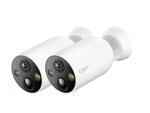 Set 2 camere de supraveghere wireless IP WiFi TP-Link Starlight TAPO C425, 4 MP, IR 15 m, microfon si difuzor, slot card, control prin aplicatie, 10000 mAh, detectie smart, baza magnetica