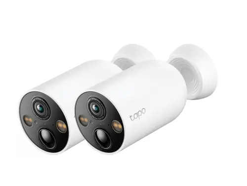 Set 2 camere de supraveghere wireless IP WiFi TP-Link Starlight TAPO C425, 4 MP, IR 15 m, microfon si difuzor, slot card, control prin aplicatie, 10000 mAh, detectie smart, baza magnetica