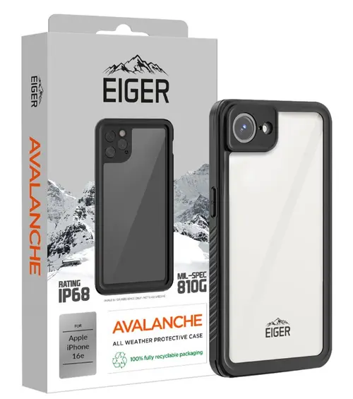 Husa Eiger Avalanche iPhone 16e, Negru
