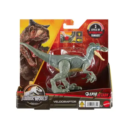 Figurina Jurassic World Epic Attack - Dinozaur Velociraptor