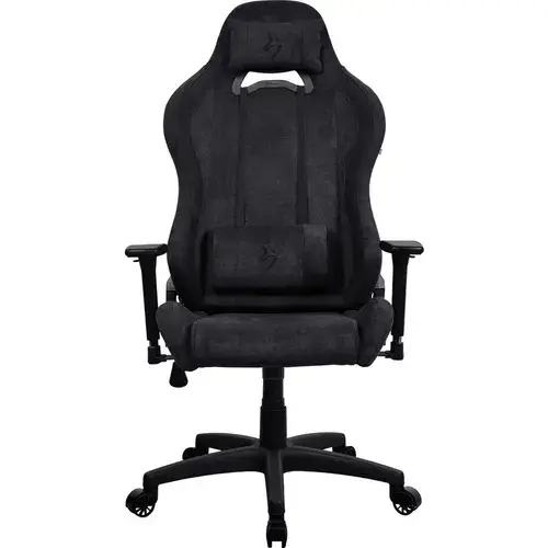 Scaun gaming Arozzi Toretta SoftFabric v2, Tetiera, Ajustabil, max. 120kg, Negru