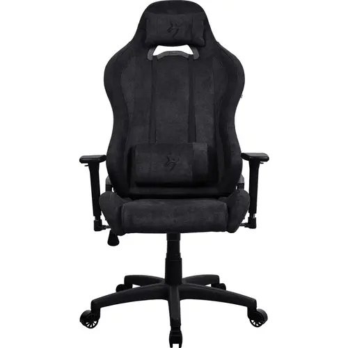 Scaun gaming Arozzi Toretta SoftFabric v2, Tetiera, Ajustabil, max. 120kg, Negru