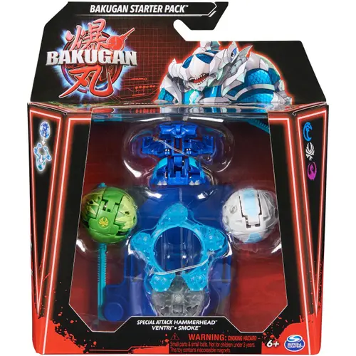 Set Bakugan Starter Pack - Hammerhead, Ventri, Smoke