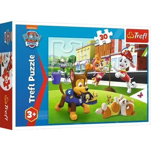 Puzzle pentru copii Trefl 30 piese - Patrula de caini, catei in actiune