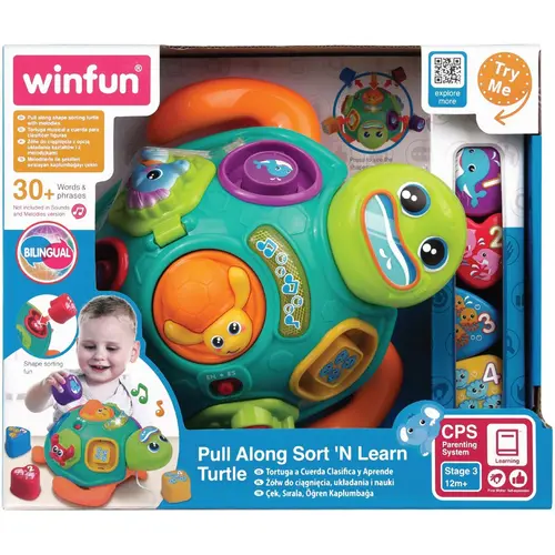 Jucarie de tras Winfun - Testoasa cu forme de sortat