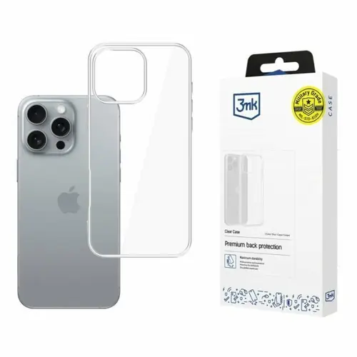 Husa de protectie 3mk Clear Case pentru iPhone 16 Pro, Transparent