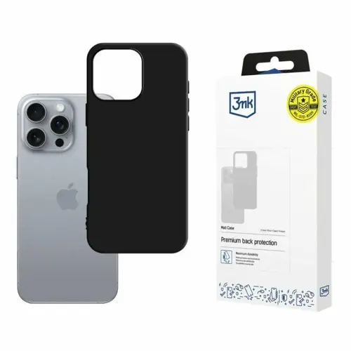 Husa de protectie 3mk Matt Case pentru iPhone 16 Pro, Negru