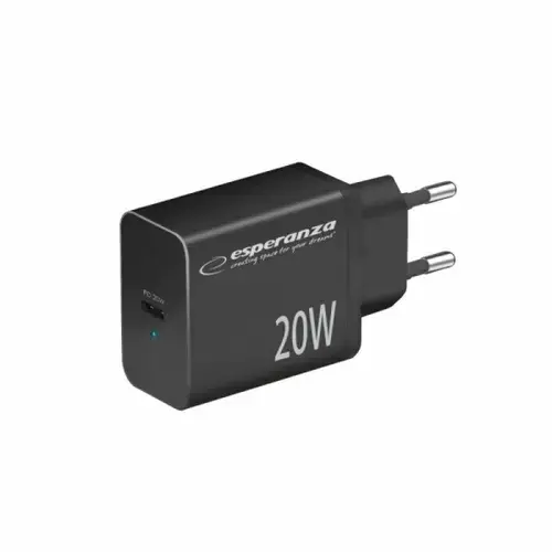 Incarcator retea Esperanza EZC104K, 20W Usb-C PD, Negru