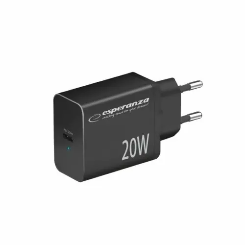 Incarcator retea Esperanza EZC104K, 20W Usb-C PD, Negru