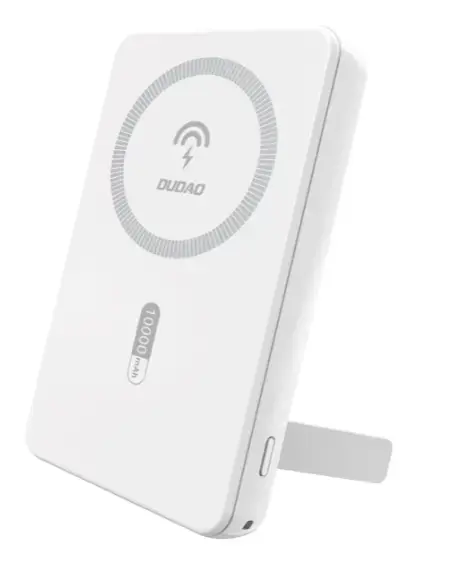 Baterie Externa Wireless Dudao K14S+, 10000mAh, 22.5W, QC + PD + FQI, 1 x QI - 1 x USB-A - 1 x USB-C, Alba