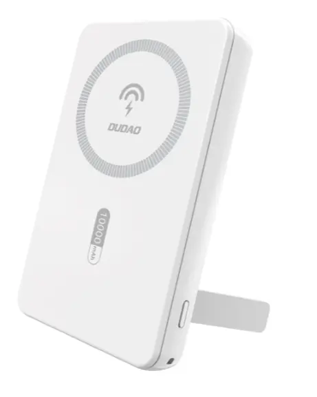 Baterie Externa Wireless Dudao K14S+, 10000mAh, 22.5W, QC + PD + FQI, 1 x QI - 1 x USB-A - 1 x USB-C, Alba