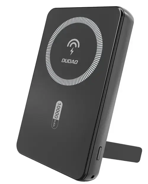 Baterie Externa Wireless Dudao K14S+, 10000mAh, 22.5W, QC + PD + FQI, 1 x QI - 1 x USB-A - 1 x USB-C, Neagra
