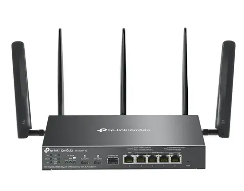 Router VPN TP-Link Omada ER706WP-4G, 4G+, Cat6, AX3000, Gigabit, 4 Porturi PoE+