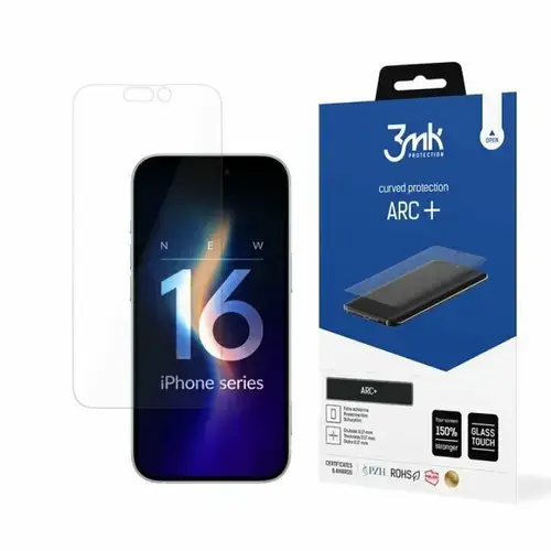 Folie de protectie 3mk ARC+ Flexible Glass pentru iPhone 16 Pro