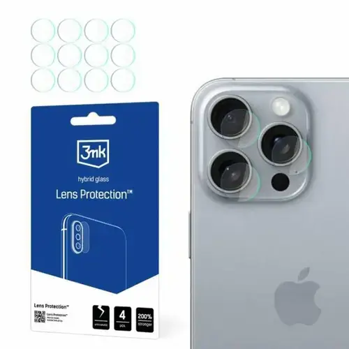 Folie de protectie camera 3mk Lens Protection pentru iPhone 16 Pro