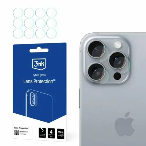 Folie de protectie camera 3mk Lens Protection pentru iPhone 16 Pro