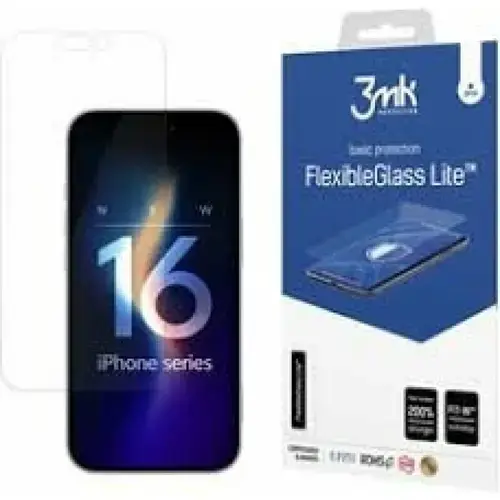 Folie de protectie 3mk FlexibleGlass Lite pentru iPhone 16