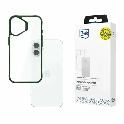 Husa de protectie 3mk Satin Armor Case+ pentru iPhone 16 Plus, Verde