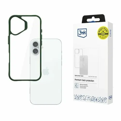 Husa de protectie 3mk Satin Armor Case+ pentru iPhone 16 Plus, Verde