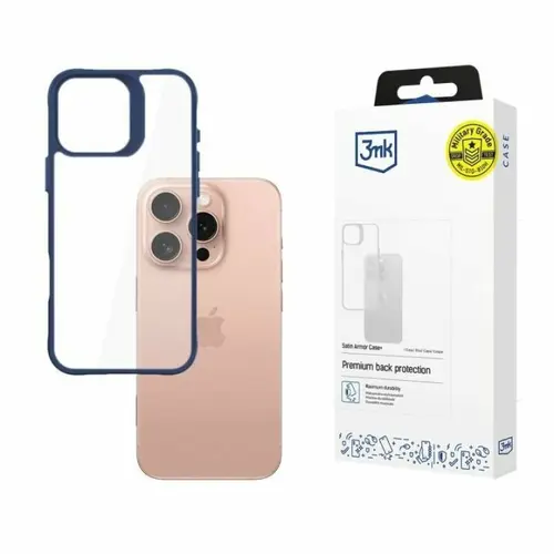 Husa de protectie 3mk Satin Armor Case+ pentru iPhone 16 Pro, Albastru