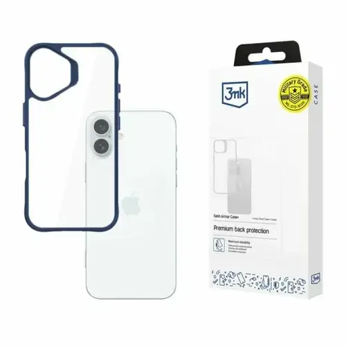 Husa de protectie 3mk Satin Armor Case+ pentru iPhone 16 Plus, Albastru