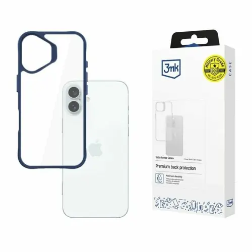 Husa de protectie 3mk Satin Armor Case+ pentru iPhone 16 Plus, Albastru
