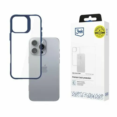 Husa de protectie 3mk Satin Armor Case+ pentru iPhone 16 Pro Max, Albastru