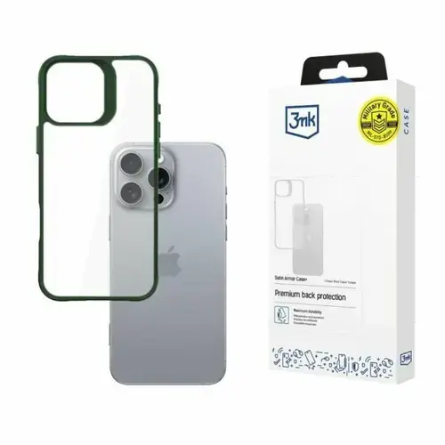 Husa de protectie 3mk Satin Armor Case+ pentru iPhone 16 Pro Max, Verde