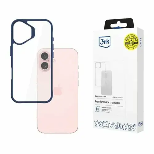 Husa de protectie 3mk Satin Armor Case+ pentru iPhone 16, Albastru
