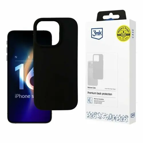 Husa de protectie 3mk Silicone Case Dark Military Grade pentru iPhone 16 Pro,  Negru