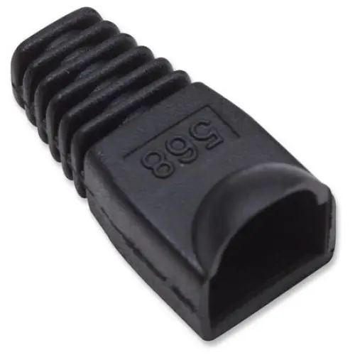Pachet cu mansoane de protectie pentu conectori modulari, Gembird, 100 bucati, Negru