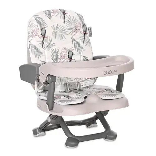 Scaun de masa Lorelli Ego Plus, Booster, pliabil si reglabil, Grey Parrots