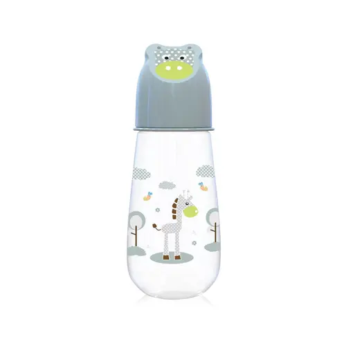 Biberon Animals Lorelli, 125 ml, capac decorat, 0 luni+, Mint Green