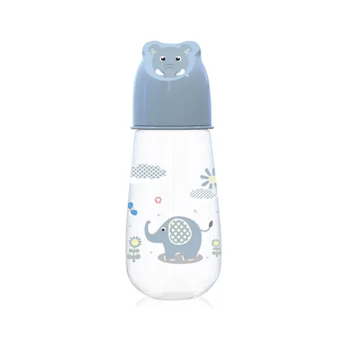 Biberon Animals Lorelli, 125 ml, capac decorat, 0 luni+, Moonlight Blue