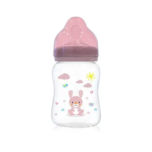 Biberon  Lorelli, 0 luni+, 250 ml, Blush Pink